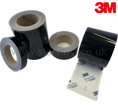 3M High Gloss Black 2080 Vinyl Wrap Roll 40mm X 10m For Chrome Delete On Mercedes